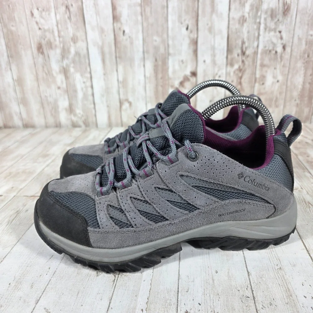Columbia Redmond V2 Waterproof Hiking Shoes Womens 8 Grey Plum BL5372-053
